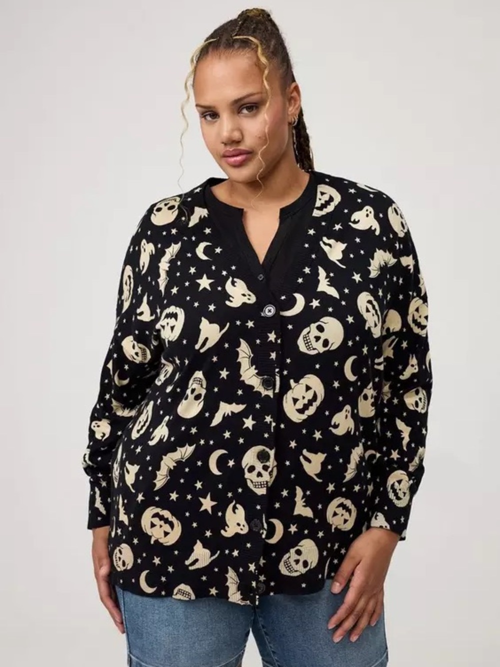 NWT Torrid Halloween Boyfriend Cardigan